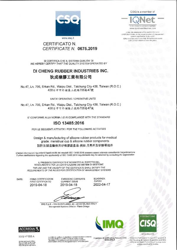 ISO13485 International Medical Device Quality Management System Standard